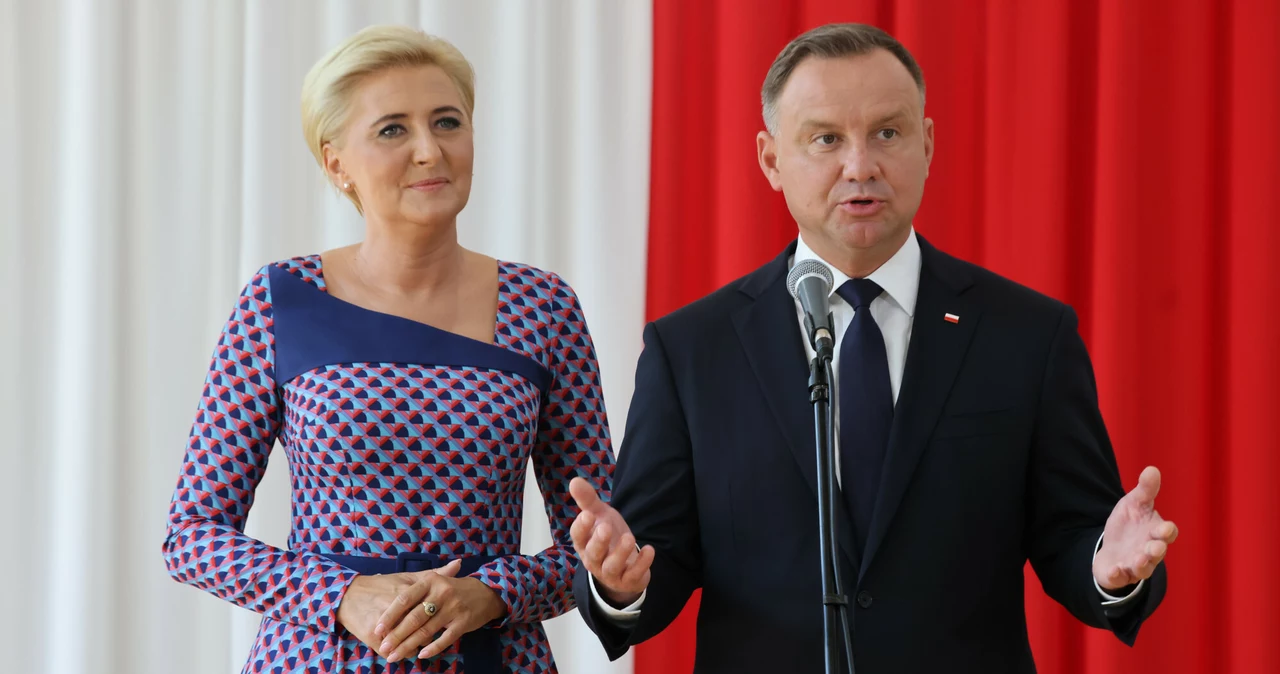 Andrzej Duda z żoną Agatą