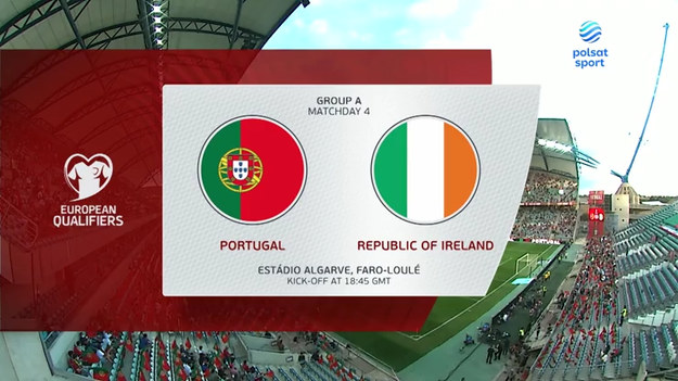 Skrót meczu eliminacji mistrzostw świata 2022, w którym Portugalczycy rzutem na taśmę zwyciężyli nad Irlandią 2:1.