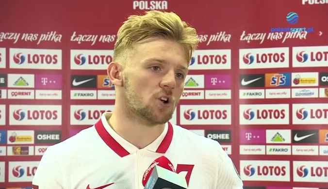 Polska-Albania, Kamil Jóźwiak: Pierwsza połowa nie była najlepsza (POLSAT SPORT) Wideo