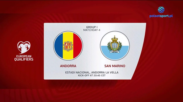 Skrót meczu eliminacji mistrzostw świata 2022, w którym Andora wygrała z San Marino 2:0. 