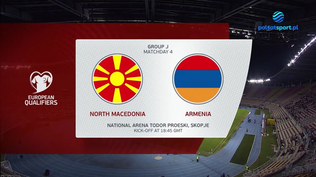 Skrót meczu eliminacji mistrzostw świata 2022, w którym Macedonia Północna zremisowała bezbramkowo z Armenią. 