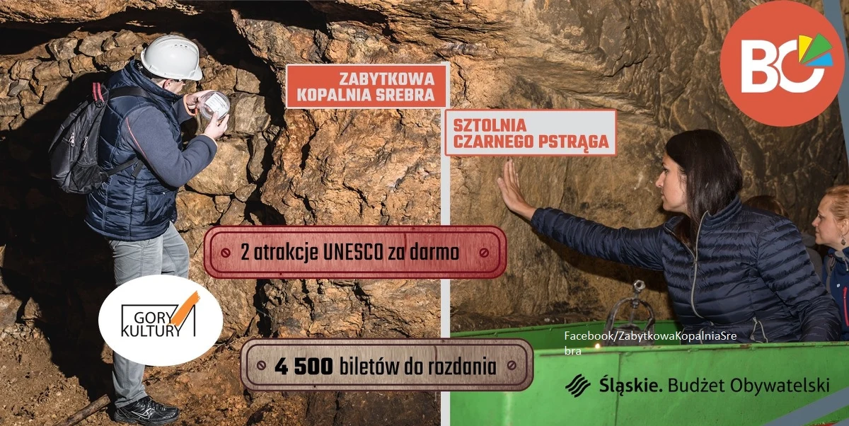 Są tysiące bezpłatnych biletów dla mieszkańców województwa śląskiego do Zabytkowej Kopalni Srebra oraz Sztolni Czarnego Pstrąga w Tarnowskich Górach. Zabytki z listy światowego dziedzictwa UNESCO będzie można zwiedzić za darmo dzięki środkom z Marszałkowskiego Budżetu Obywatelskiego. To dobra informacja nie tylko dla mieszkańców, ale także dla Stowarzyszenia Miłośników Ziemi Tarnogórskiej, które zarządza i opiekuje się zabytkami.  