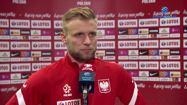 Rozmowa z Tymoteuszem Puchaczem po meczu Polska - Anglia (1:1).