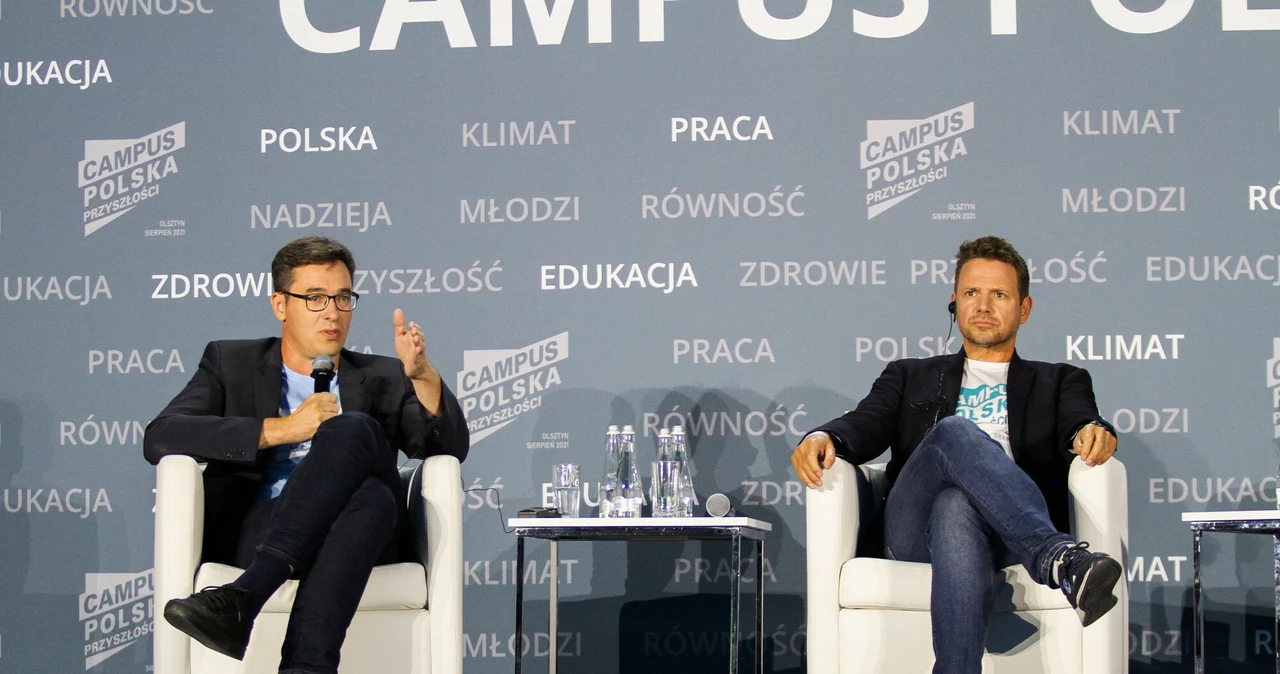 Gergely Karacsony i Rafał Trzaskowski w trakcie Campusu Polska Przyszłości