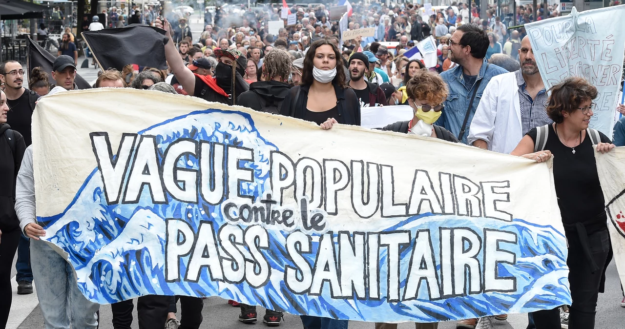 Na zdjęciu protest w Nantes