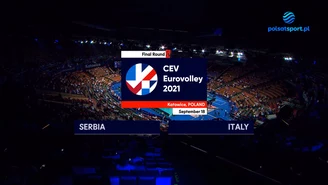 ME siatkarzy 2021. Serbia - Włochy 1-3. Skrót meczu (POLSAT SPORT). Wideo