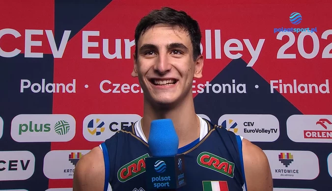 ME siatkarzy 2021. Alessandro Michieletto (Włochy): Chcemy sprawić niespodziankę, tak jak Słowenia przeciwko Polsce (POLSAT SPORT). Wideo