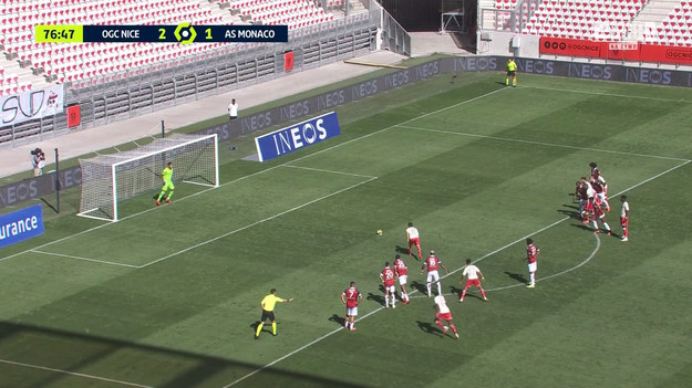 Skrót mecz OGC Nice - AS Monaco (2-2) w ramach 6. kolejki Ligue 1.