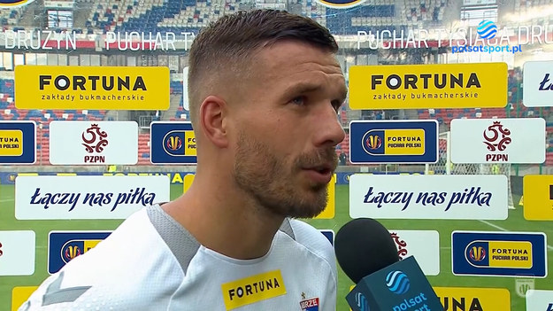 Rozmowa z Lukasem Podolskim po meczu Górnik Zabrze - Radomiak Radom (2:0).