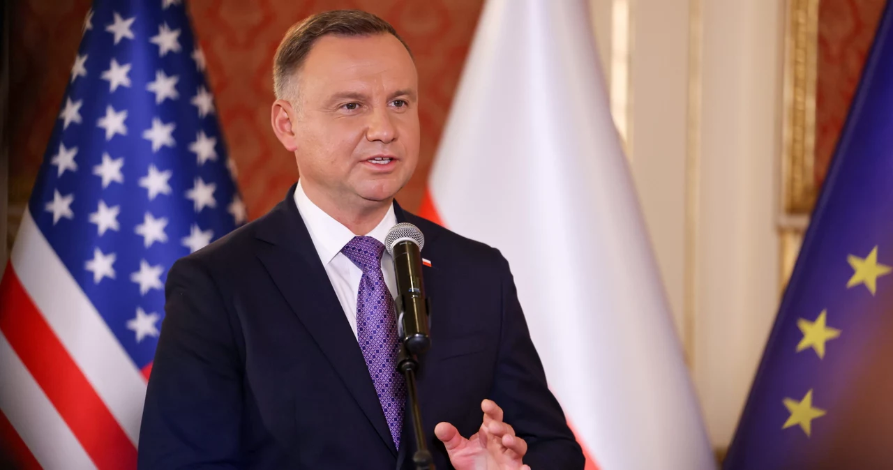 Prezydent Andrzej Duda podczas wizyty w USA