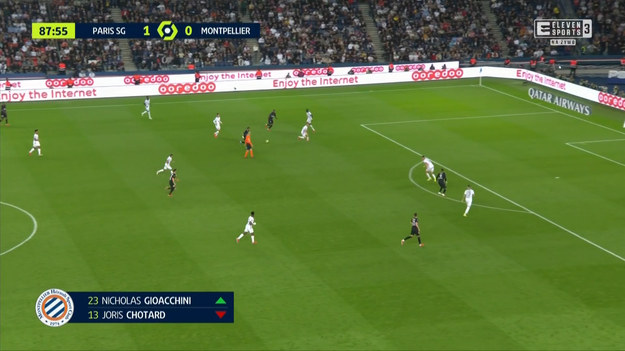 Skrót meczu PSG - Montpellier w ramach 8. kolejki Ligue 1.