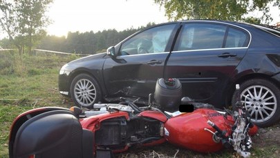 Tragiczny wypadek w Trybszu. Zginął motocyklista