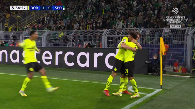 Zwycięska bramka w meczu Borussia Dortmund - Sporting Lizbona w 2. kolejce Ligi Mistrzów.