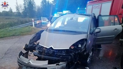 Lubelskie: Na łuku drogi wjechał w citroena. Miał 2,5 promila alkoholu