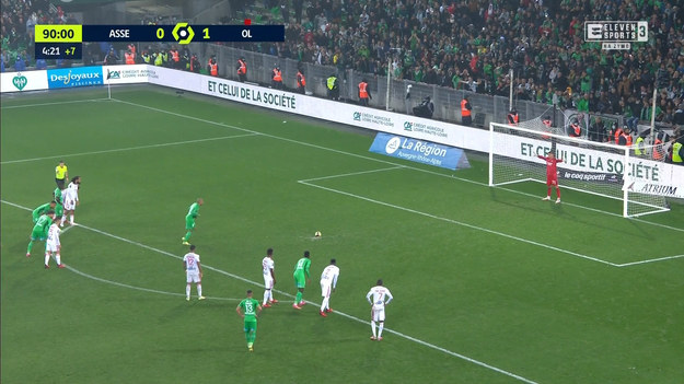 Skrót meczu St. Etienne - Olympique Lyon 1-1 w 9. kolejce Ligue 1.
