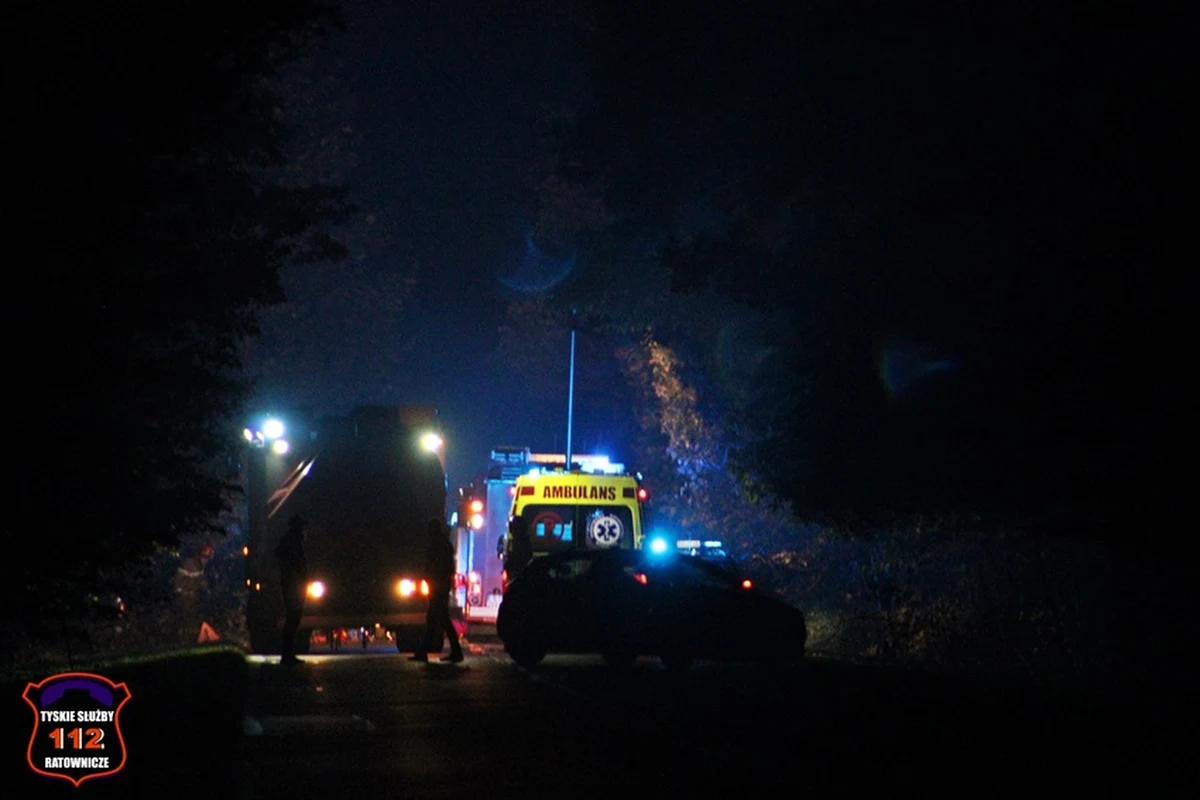 41-letni pasażer seata zginął w wypadku, do którego doszło w nocy w Tychach. Chwilę wcześniej kierowca auta nie zatrzymał się do kontroli i uciekał przed policjantami. Samochód wypadł z drogi i uderzył w drzewo.