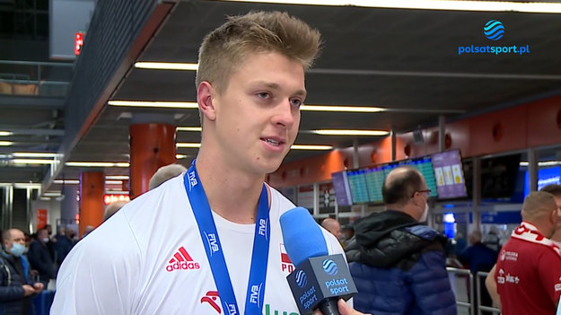 Środkowy reprezentacji Polski U-21 Karol Urbanowicz po powrocie do Polski z brązowym medalem mistrzostw świata.