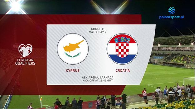 Skrót meczu grupy H el. MŚ 2022. Cypr - Chorwacja. 