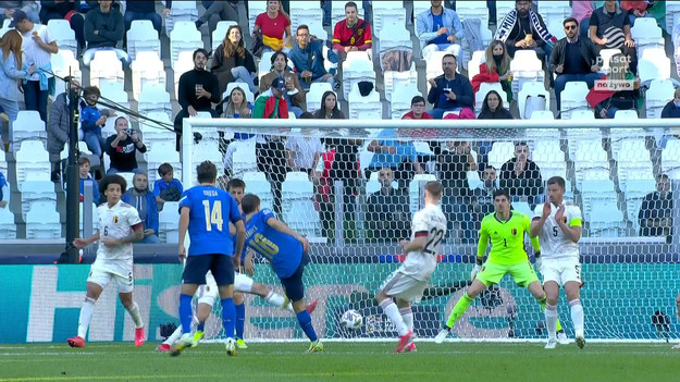 Po rzucie rożnym piłkę wybił jeden z Belgów. Futbolówka spadła na 16. metrze, idealnie na nogę Barelli, który nie dał szans Courtoisowi.

Włochy mierzą się z Belgią w meczu o trzecie miejsce rozgrywek Ligi Narodów. Mecz odbywa się na stadionie w Turynie. To okazja do nieformalnego rewanżu dla belgijskich piłkarzy, którzy przegrali na mistrzostwach Europy z Italią 1-2. Wówczas Włosi zostali późniejszymi mistrzami Europy.

