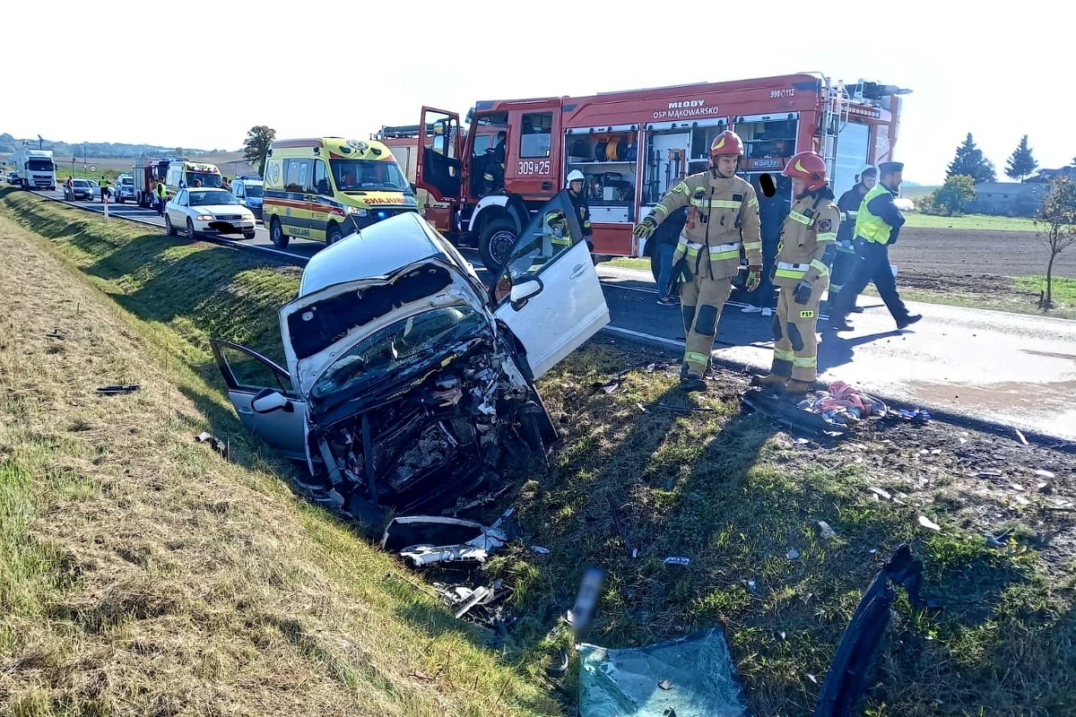 Jedna osoba zginęła, a dwie zostały ranne w wypadku na drodze krajowej nr 25 w Lucimiu (woj. kujawsko-pomorskie). Zderzyły się tam dwa auta osobowe. 