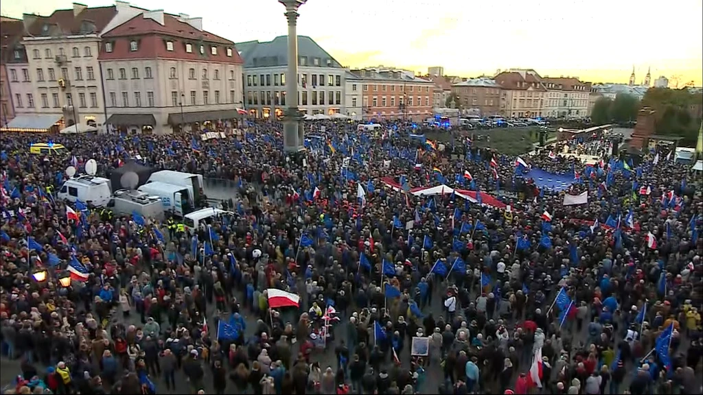 Niedzielna demonstracja prounijna w Warszawie