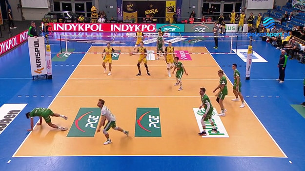 Fragment meczu 2. kolejki PlusLigi PGE Skra Bełchatów – Indykpol AZS Olsztyn (25:16, 25:22, 23:25, 17:25, 15:10). 