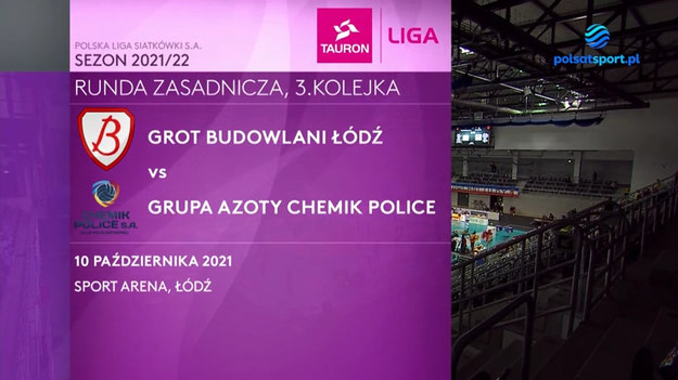 Zapraszamy na skrót meczu trzeciej kolejki Tauron Ligi siatkarek. Grot Budowlani Łódź - Grupa Azoty Chemik Police 1:3 (25:20, 17:25, 18:25, 16:25).