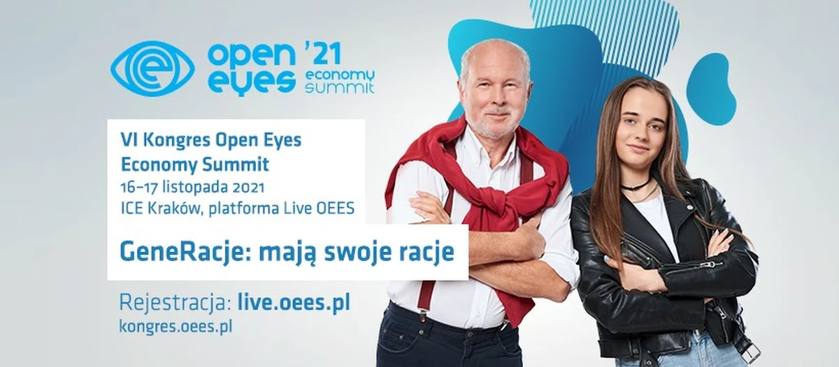 16 i 17 listopada w Centrum Kongresowym ICE Kraków odbędzie się szósta edycja Open Eyes Economy Summit - Międzynarodowego Kongresu Ekonomii Wartości. Jeden z największych i najbardziej nietypowych kongresów w Polsce po raz kolejny przyciągnie do Krakowa znane autorytety z życia społecznego oraz zgromadzi międzynarodową widownię, która - podobnie jak w ubiegłym roku - będzie mogła uczestniczyć w wydarzeniu dzięki wirtualnej platformie streamingowej.