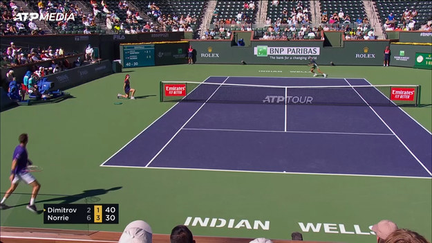 Cameron Norrie awansował do finału Indian Wells, wygrywając w sobotę 6-2 6-4 z Bułgarem, Grigorem Dimitrowem, który był sprawcą z wyeliminowania Huberta Hurkacza w poprzedniej rundzie.

Brytyjczyk zdominował półfinał, zaledwie trzy miesiące po tym, jak zdobył swój pierwszy tytuł ATP w grze pojedynczej na Los Cabos Open.

To już szósty finał Norriego w tym roku.