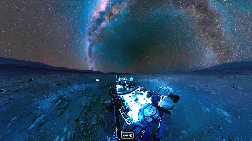 Łazik Perseverance, najnowszy robot NASA, który eksploruje powierzchnię Marsa od początku bieżącego roku, każdego dnia wykonuje dziesiątki obrazów krateru Jezero. Dzięki niemu możemy zobaczyć, jak wygląda tam nocne niebo.