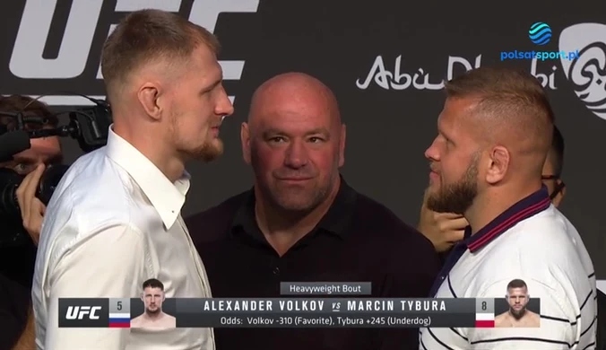 UFC 267. Marcin Tybura - Alexander Volkov twarzą w twarz. WIDEO (Polsat Sport)