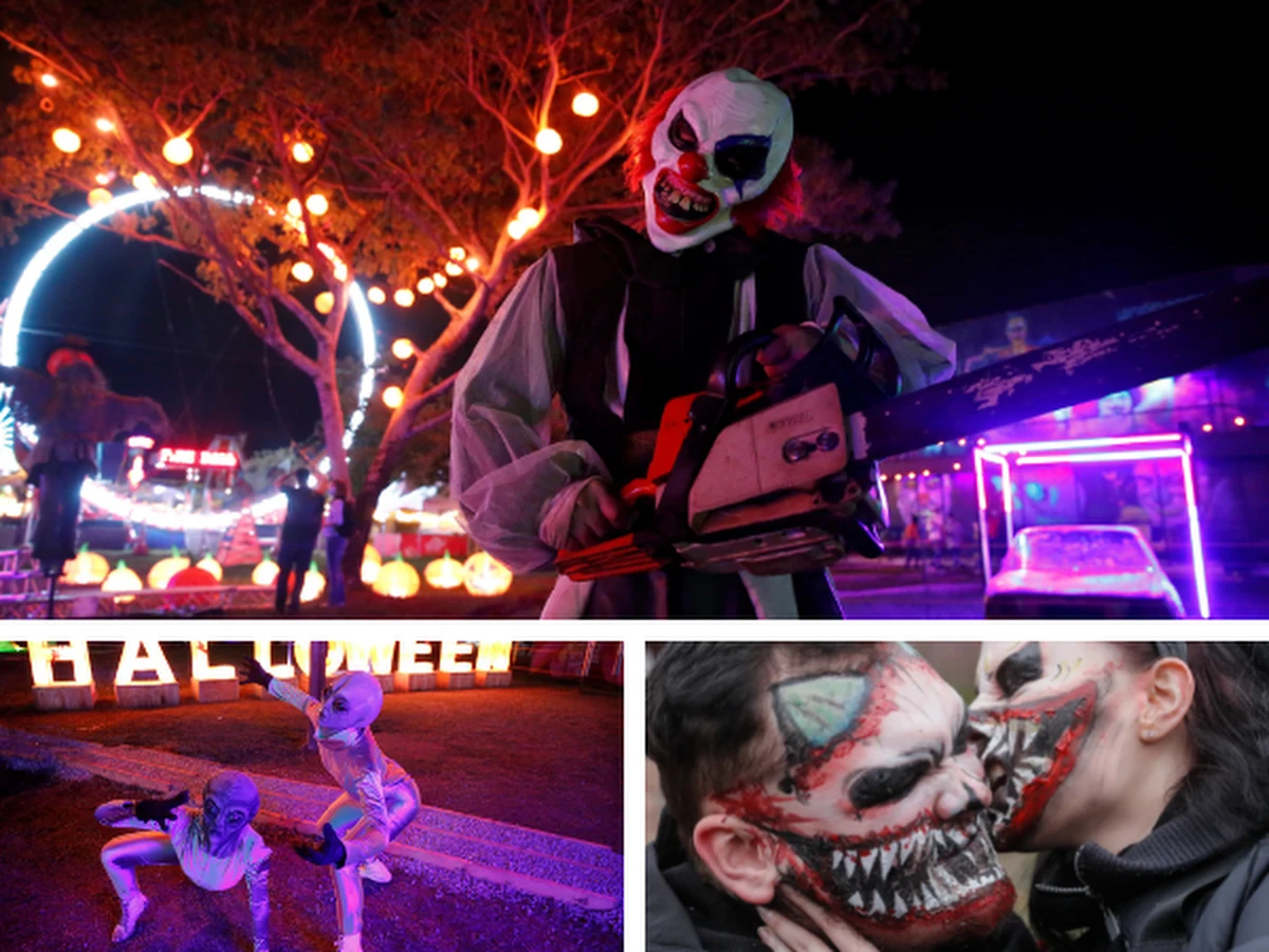 Kościotrupy, czarownice i wampiry pojawiły się na ulicach miast. Najciekawsze przebrania z okazji Halloween uchwycili fotografowie z Polski, Tajlandii, Australii, Ukrainy, Kostaryki, Łotwy czy Kolumbii. Zapraszamy do oglądania "przerażającej" galerii.