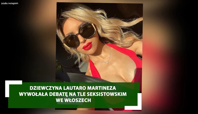 Piękna partnerka piłkarza wywołała dyskusja na tle seksistowskim we Włoszech. WIDEO