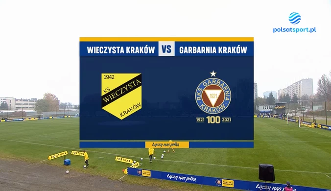 Wieczysta Kraków - Garbarnia Kraków 0-5 - SKRÓT. WIDEO (Polsat Sport)