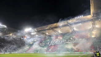 Legia - Napoli. Efektowna oprawa kibiców Legii Warszawa