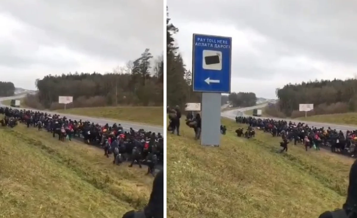 „Rozpoczęła się właśnie największa do tej pory próba masowego siłowego wejścia na teren Polski” – tak rzecznik ministra koordynatora służb specjalnych Stanisław Żaryn opisał film opublikowany w mediach społecznościowych z Białorusi. Widać na nim ogromną grupę migrantów, którzy mają zmierzać w stronę granicy. O godzinie 13 odbędzie się posiedzenie sztabu kryzysowego. Wezmą w nim udział premier Mateusz Morawiecki, Jarosław Kaczyński, Mariusz Błaszczak i Mariusz Kamiński.