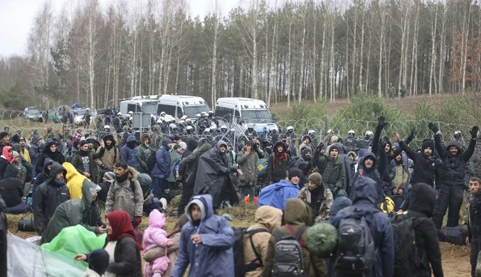Próba sforsowania granicy. W tle rozbrzmiewał polski hymn