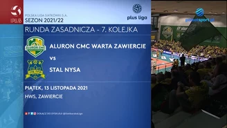 Aluron CMC Warta Zawiercie - Stal Nysa. Skrót meczu. WIDEO (Polsat Sport)