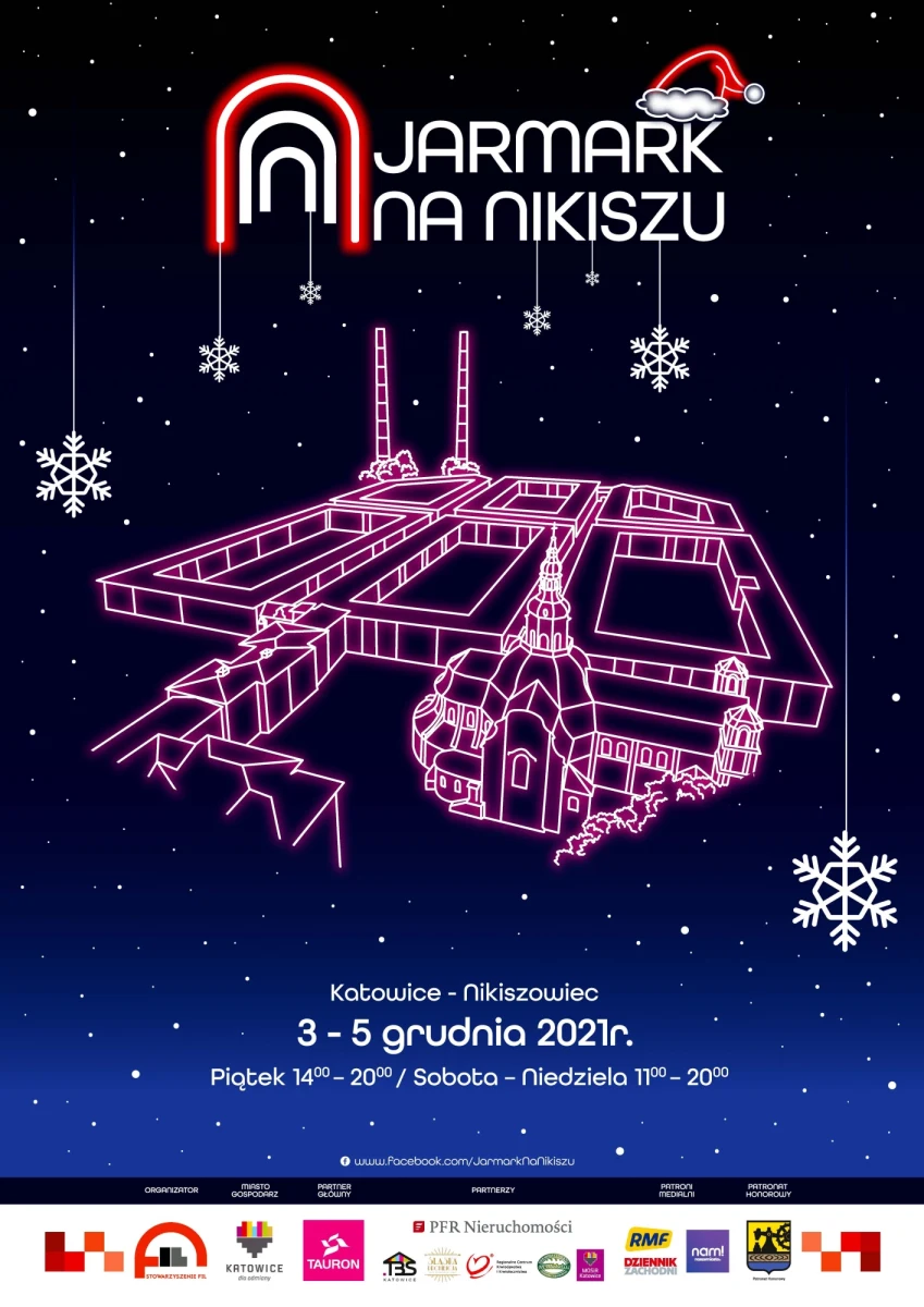 ​W imieniu Organizatorów - Stowarzyszenia Fabryka Inicjatyw oraz Miasta Katowice - serdecznie zapraszamy na kolejny JARMARK NA NIKISZU, który odbędzie się 3-5 grudnia. Po roku przerwy wracamy. Chociaż wydarzenia tego typu nie są obecnie objęte restrykcjami, to planujemy JNN, uwzględniając bezpieczeństwo mieszkańców, odwiedzających i nas samych. 

