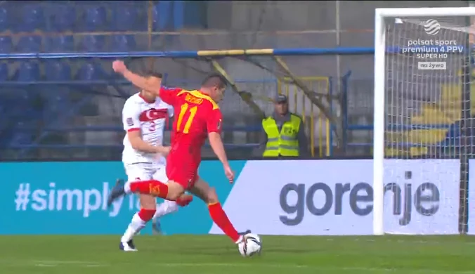 Czarnogóra - Turcja. EL. MŚ 2022. Gol na 1-0 (Beciraj). WIDEO (Polsat Sport) 