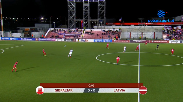 Bramki: 7. Walker (De Barr) – 25. Gutkovskis (Uldriķis), 55. Uldriķis (Dubra), 75. Krollis (Savaļnieks)
Kartki:   28. G. Torrilla (GIB), 70. Ronan (GIB), 80. Styche (GIB) – 46. Uldriķis (LAT), 66. Kamešs (LAT), 86. Kārkliņš (LAT)

 
Posiadanie piłki: 46 % : 54 %.
Strzały na bramkę: 3:5. Strzały niecelne: 2:4. Rzuty rożne: 1:5. Spalone: 0:2. Faule: 10:16.
Gibraltar: Coleing – Sergeant, Wiseman, R. Chipolina (C), Mouelhi, Britto – G. Torrilla, Annesley (67. Ronan), Valarino (76. Styche) – De Barr (45. L. Casciaro), Walker.
Rezerwowi: Goldwin, Banda – Jolley, Bosio, L. Casciaro, Badr, Styche, Morgan, Barnett, Ronan, Vinet, Coombes.
Łotwa: Ozols – Savaļnieks, Černomordijs (C), Dubra, Jurkovskis – Jaunzems (46. Kamešs), Ķigurs (69. Krollis), Tarasovs, Cigaņiks (90. Varslavāns) – Gutkovskis, Uldriķis (69. Kārkliņš).
Rezerwowi: Zviedris, Matrevičs – Sorokins, M. Ošs, Kamešs, Varslavāns, Fjodorovs, Zjuzins, Krollis, Kārkliņš.
Sędziowie: Eskås – Haglund, Ytterland (všichni Norsko)