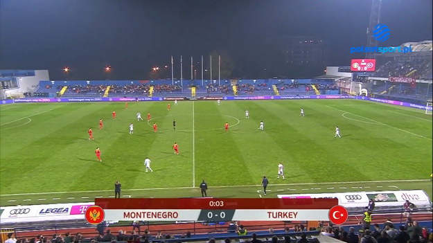 Bramki: 4. Bećiraj (Savić) – 22. Aktürkoğlu (Ömür), 60. Kökçü (Çalhanoğlu)
Kartki:   62. Osmajić (CHO), 86. Vukotić (CHO)

 
Posiadanie piłki: 33 % : 67 %.
Strzały na bramkę: 2:8. Strzały niecelne: 7:4. Rzuty rożne: 3:7. Spalone: 1:1. Faule: 5:8.
Czarnogóra: Šarkić – Vesović, Savić (C) (57. Simić), Vujačić, R. Radunović – Jovović (67. 30.06.1988 Božović), M. Janković (74. Raičković), Hakšabanović (57. Vukotić), Tomašević – Bećiraj (67. Vujnović), Osmajić.
Rezerwowi: Mijatović, Agović – Drešković, M. Vukčević, 30.06.1988 Božović, Vujnović, Mirkovič, Raičković, Vukotić, Simić.
Turcja: Çakır – Çelik (90+1. K. Ayhan), Söyüncü, Demiral, Erkin – Ömür (79. Kutlu), Özdemir (46. Kökçü), Aktürkoğlu (79. R. Yilmaz) – Dervişoğlu (69. Karaman), Çalhanoğlu – Burak Yılmaz (C).
Rezerwowi: Bolat, Destanoglu – Tolga Ciğerci, Kutlu, Karaman, Dursun, R. Yilmaz, Antalyalı, Barış Yılmaz, Y. Sari, Kökçü, K. Ayhan.
Sędziowie: Siebert – Seidel, Gittelmann (GER)