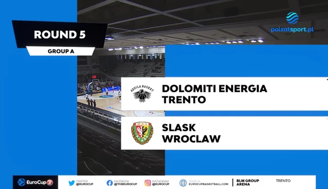 Dolomiti Energia Trydent- WKS Śląsk Wrocław. Skrót meczu. WIDEO (Polsat Sport)