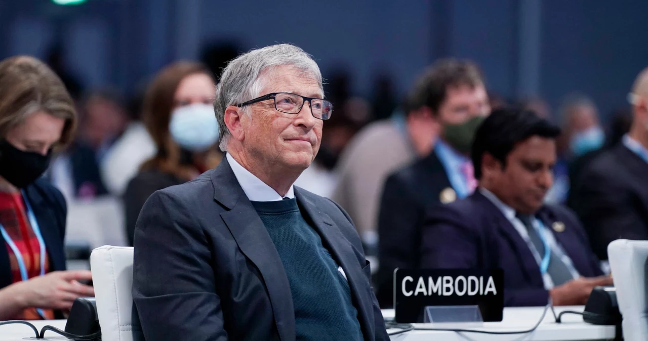 Bill Gates podczas szczytu klimatycznego w Szkocji