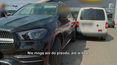 "Stop drogówka": Na zaparkowanego Mercedesa stoczył się samochód dostawczy