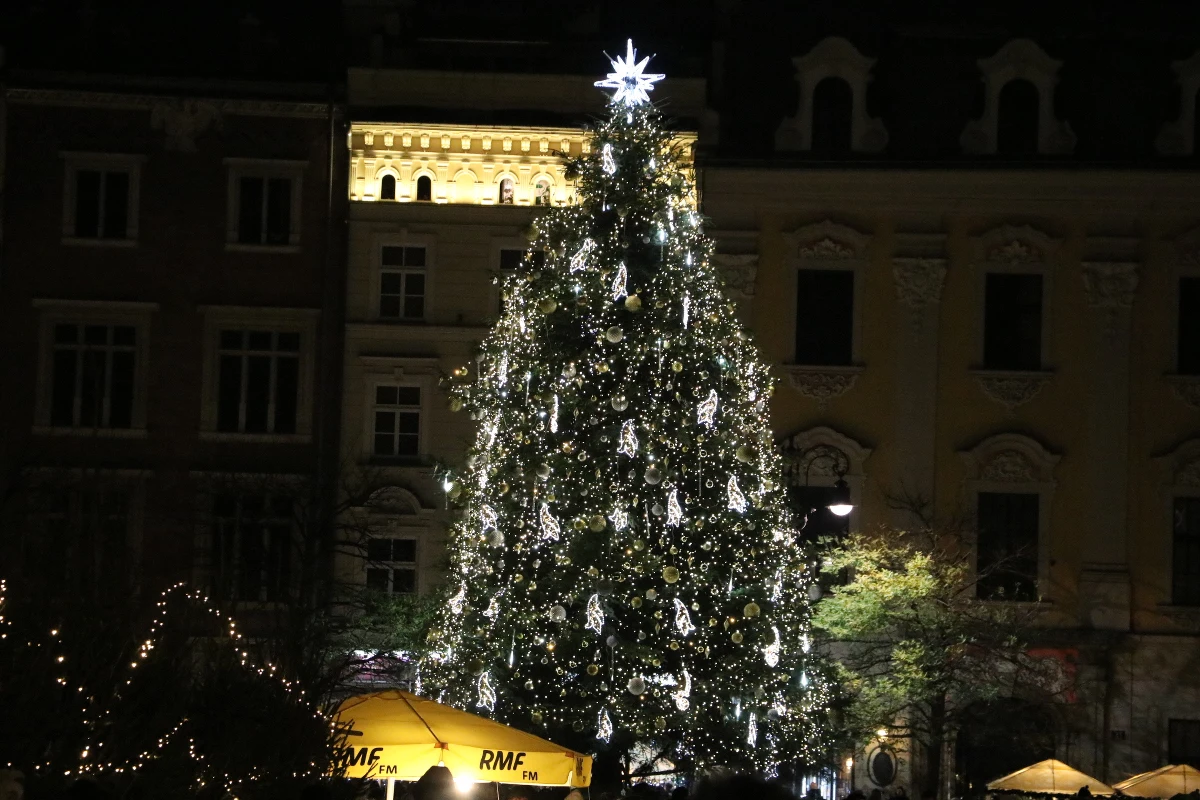 Na Rynku Głównym w Krakowie uroczyście rozświetlono choinkę. "Zaczęła się prawdziwa magia świąt" – mówili naszemu reporterowi mieszkańcy, którzy dziś pojawili się podczas pierwszego w tym roku zapalenia światełek na największym bożonarodzeniowym drzewku w stolicy Małopolski.