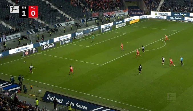 Eintracht Frankfurt pokonuje Union Berlin 2-1 w Bundeslidze. WIDEO