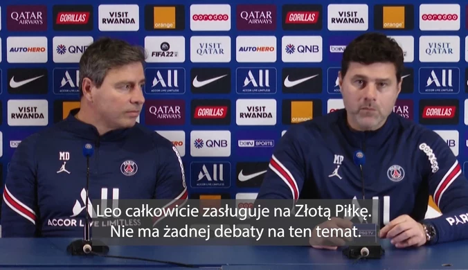 Pochettino: Leo Messi całkowicie zasługuje na Złotą Piłkę. WIDEO