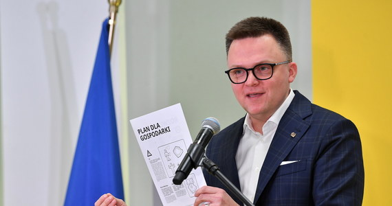 Szymon Hołownia przedstawił "Plan dla gospodarki" przygotowany przez ruch Polska 2050. Zapowiedział radykalne uproszczenie i obniżenie podatków. Zgodnie z jego planem podatek VAT ma zostać obniżony do 20 i 7 proc. "Może to czas na powrót do debaty o przyjęciu przez Polskę euro" - mówił Hołownia.