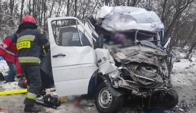 Ukraina. Tragiczny wypadek pasażerskiego busa. Zginęło 11 osób